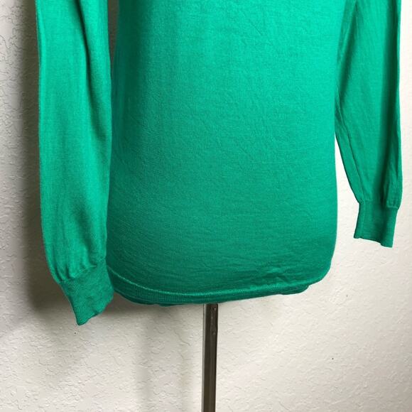 J Crew green wool lightweight sweater size Medium - Picture 9 of 11